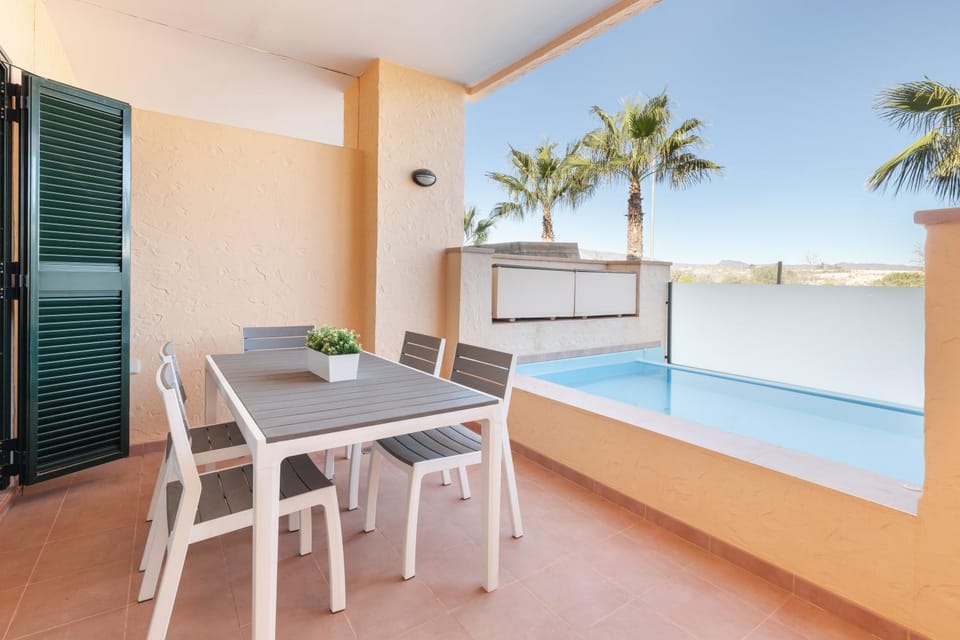Property building, Living room, Swimming pool
