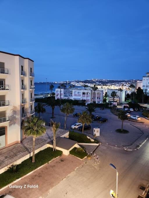Night, Bird's eye view, Sea view, Parking