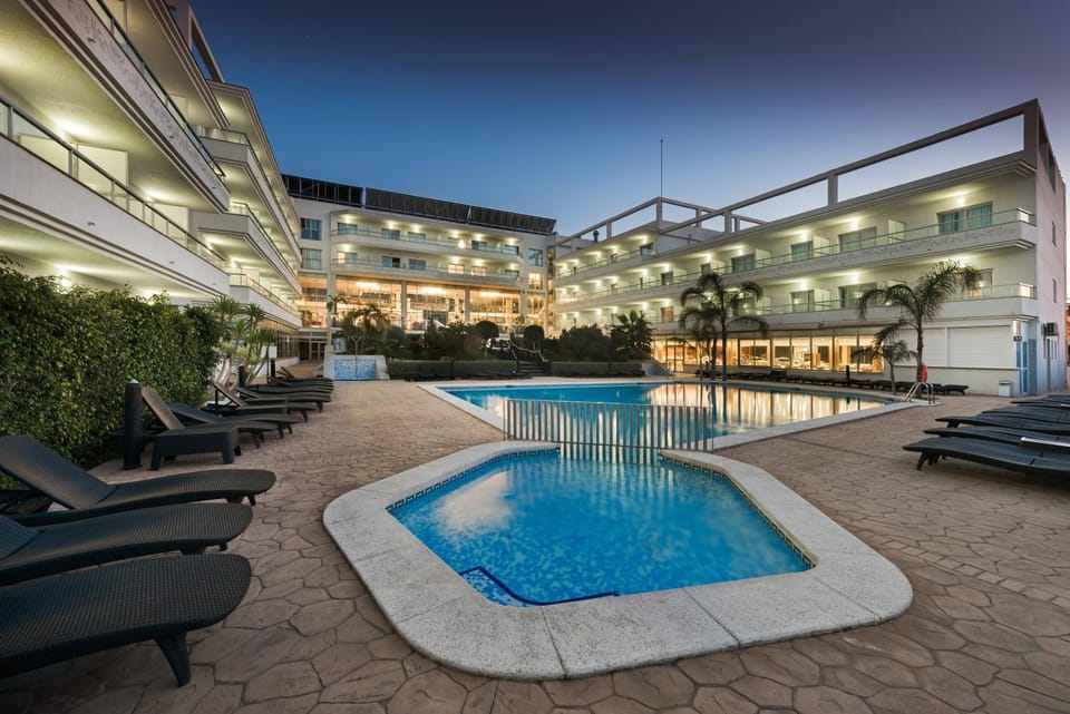 Pool view, Swimming pool, Sunset