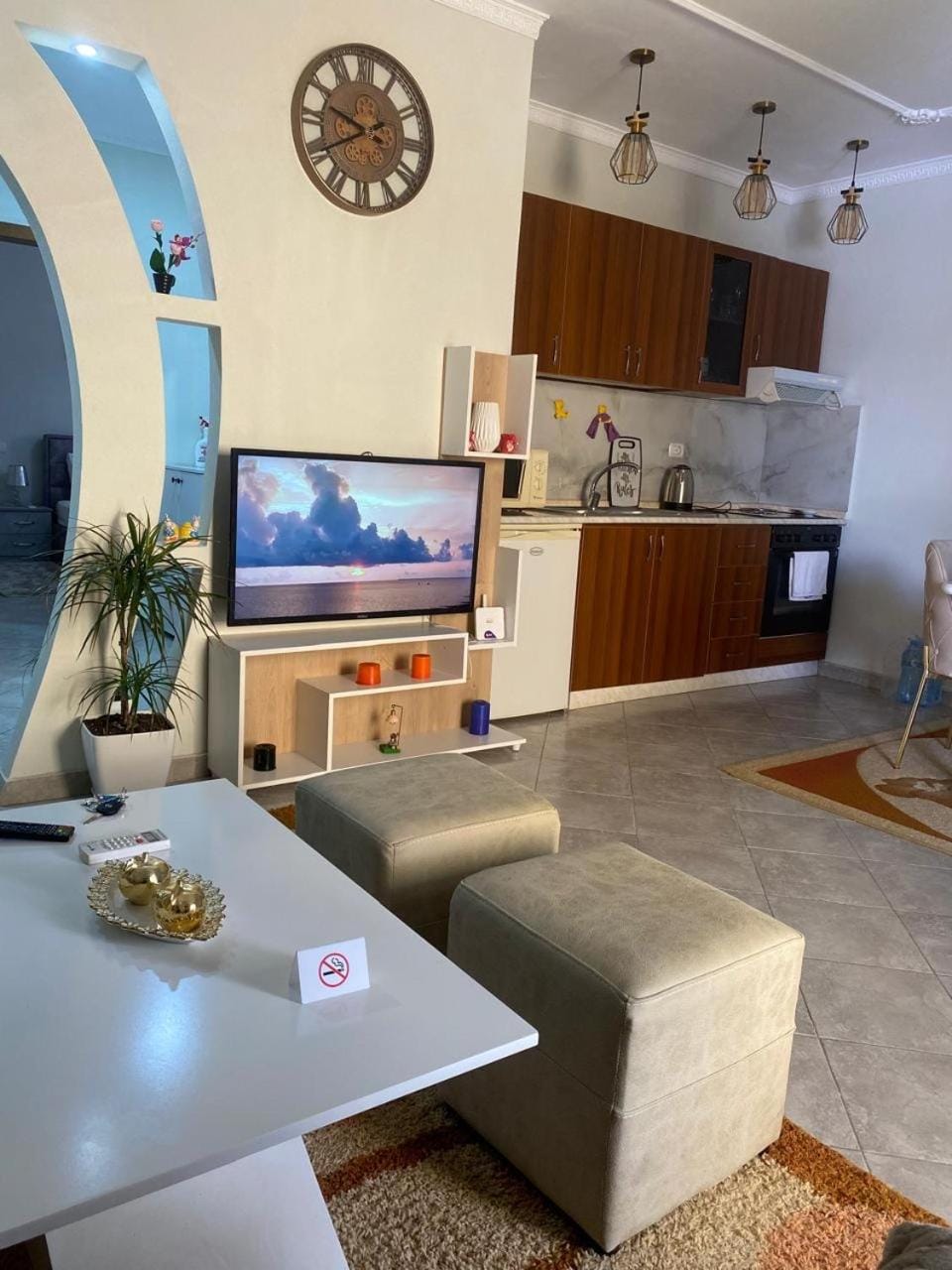 Modern apartament by sea Apartment in Tirana County, Albania
