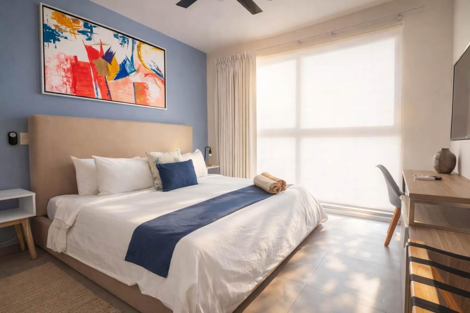 Bed, TV and multimedia, Photo of the whole room, Bedroom, air conditioner