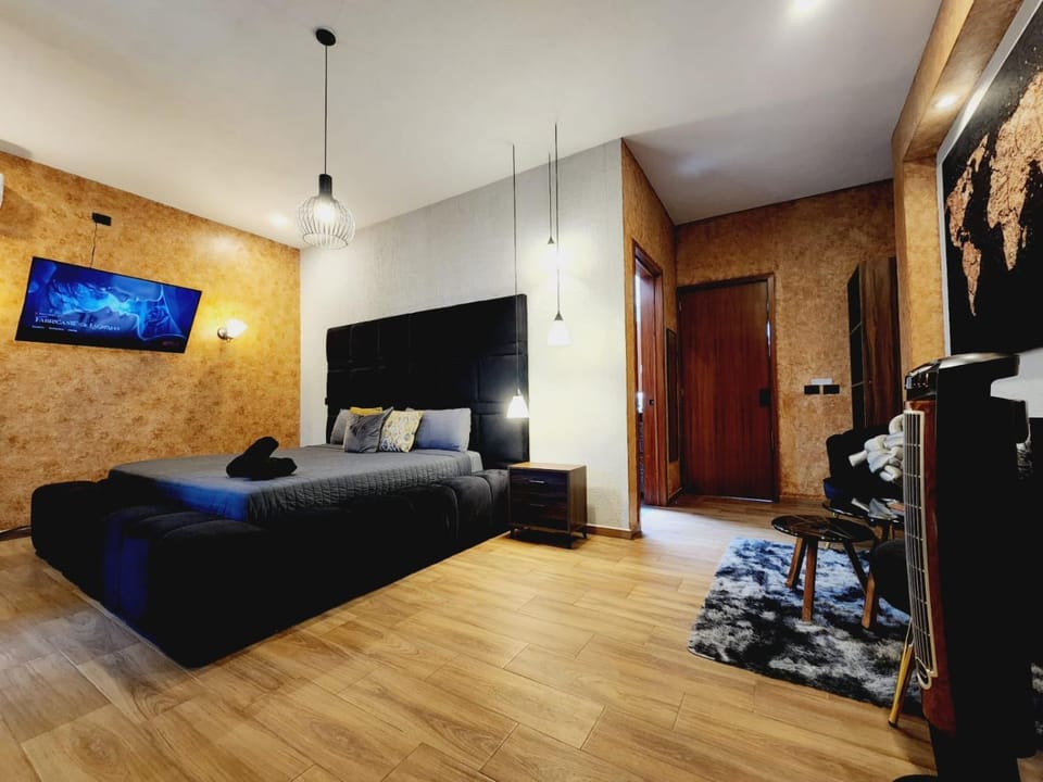 Bed, TV and multimedia, Photo of the whole room, Bedroom