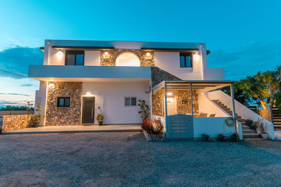 Property building, Night, Parking