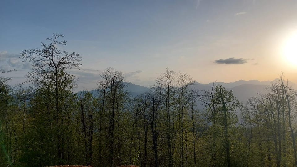 Natural landscape, Mountain view, Sunset