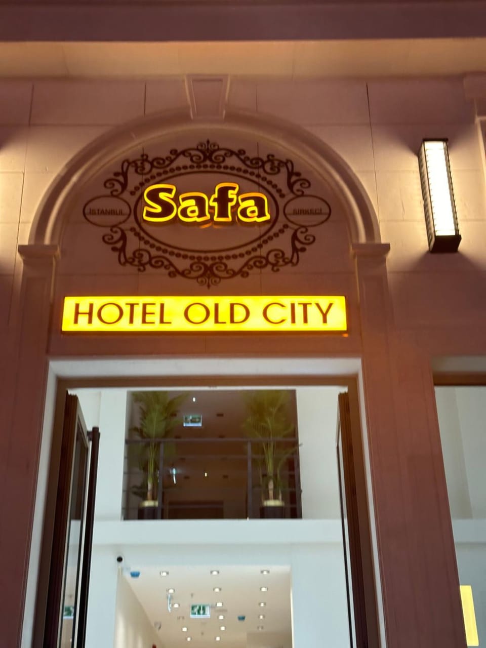 Facade/entrance, Night, Property logo or sign