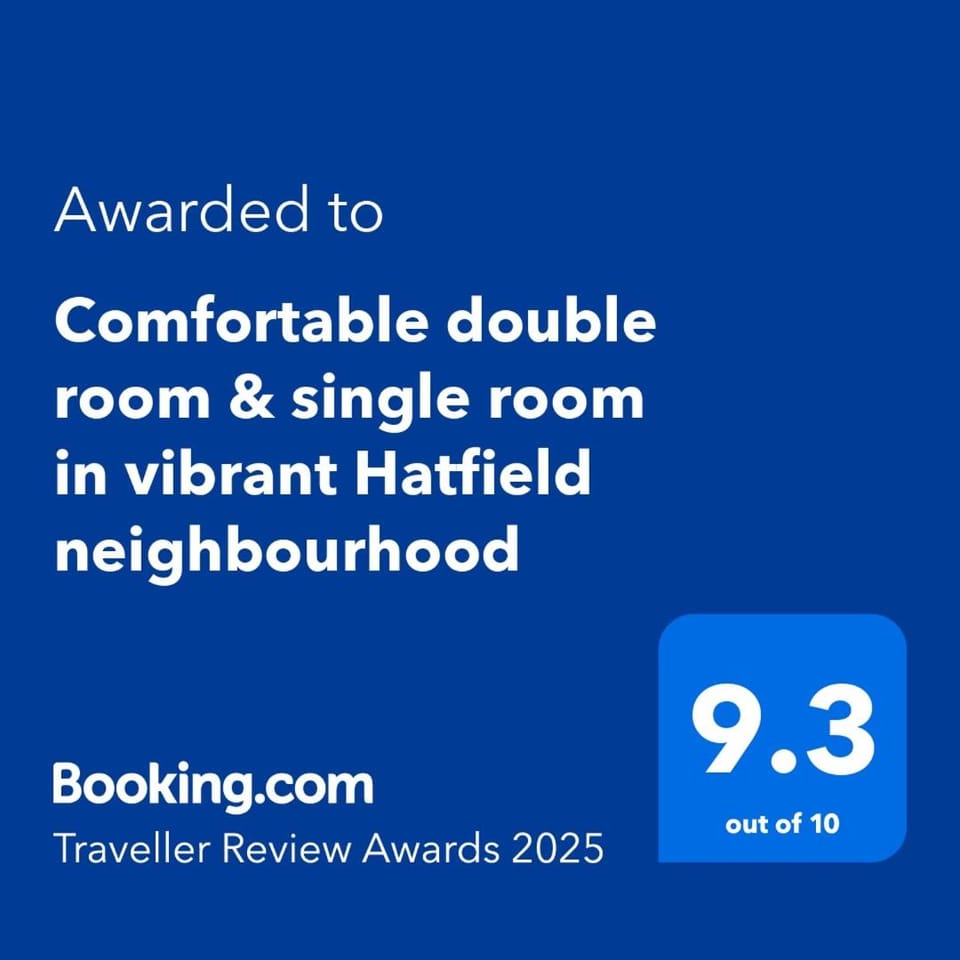 Comfortable double room & single room in vibrant Hatfield neighbourhood Vacation rental in Hatfield