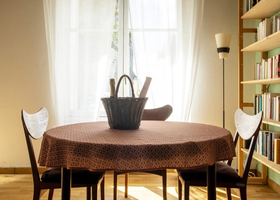 Library, Living room, Dining area