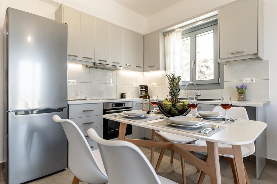 Kitchen or kitchenette, Living room, Seating area, Dining area, oven, stove