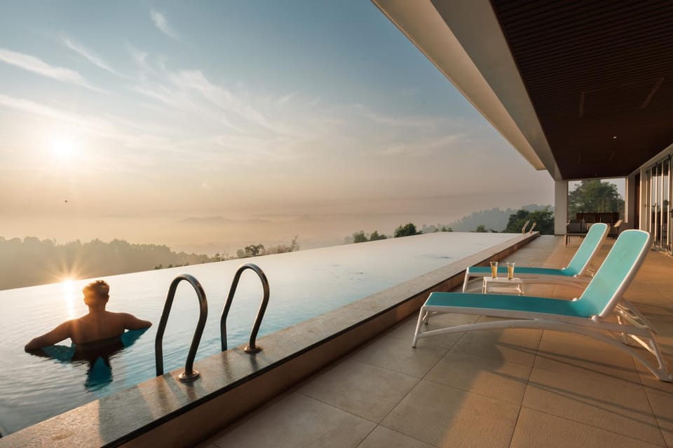 Natural landscape, Pool view, Swimming pool, sunbed