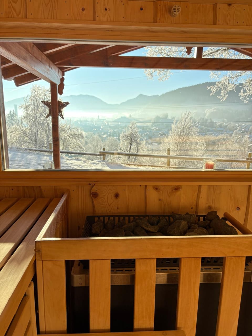 Natural landscape, Sauna, View (from property/room), Mountain view