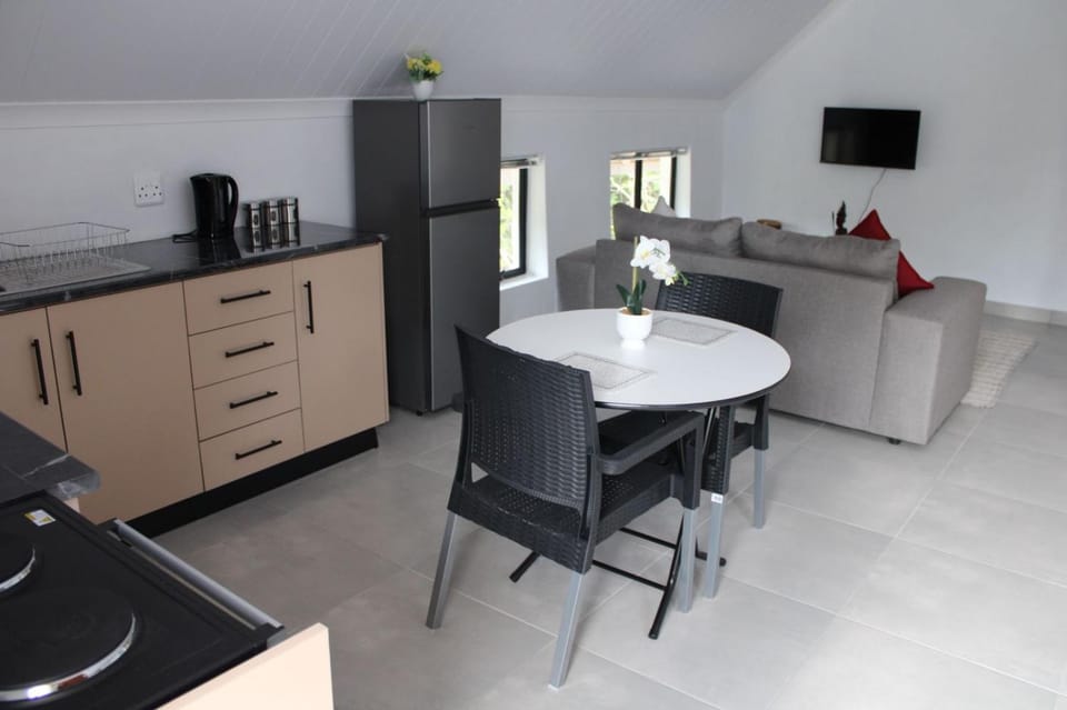 TV and multimedia, Kitchen or kitchenette, Living room, Dining area, stove