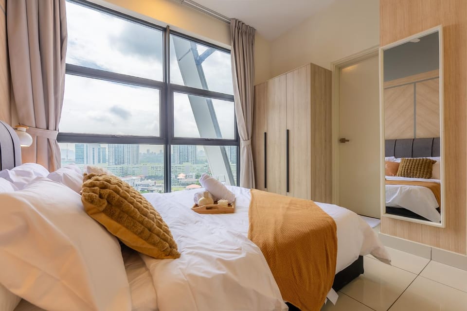 Bed, Photo of the whole room, Bedroom, towels, wardrobe