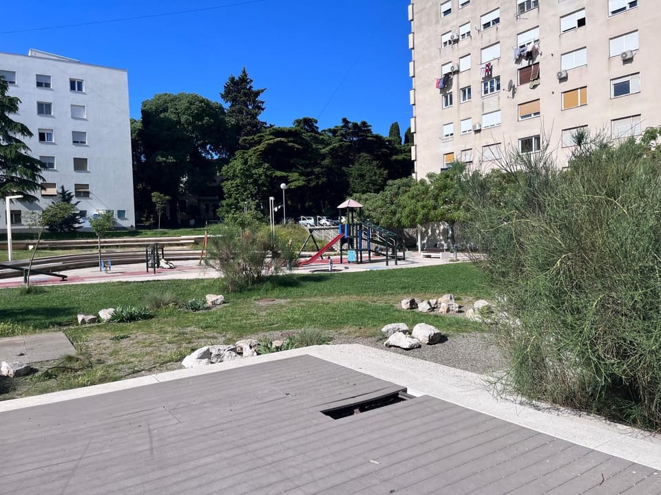 Spring, Day, Children play ground, Garden, Garden view, Location