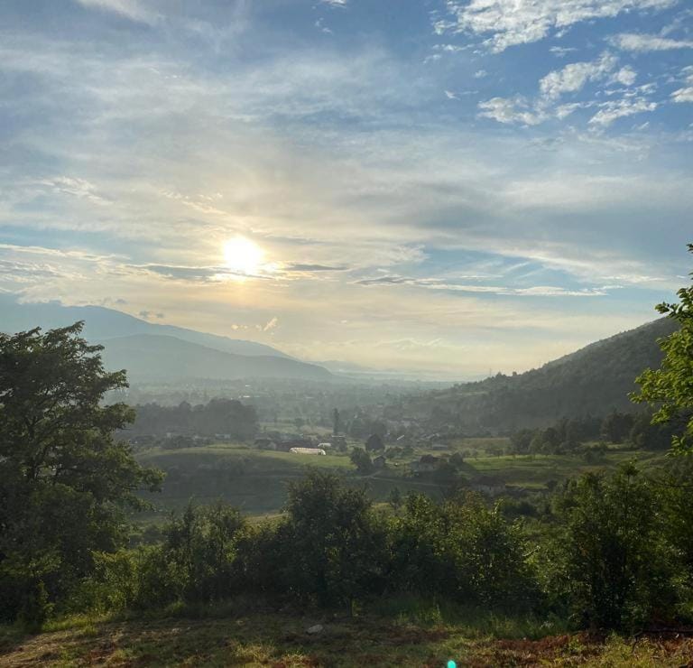 Mountain view, Sunset