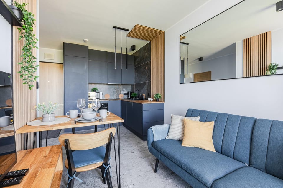 Kitchen or kitchenette, Living room, Seating area