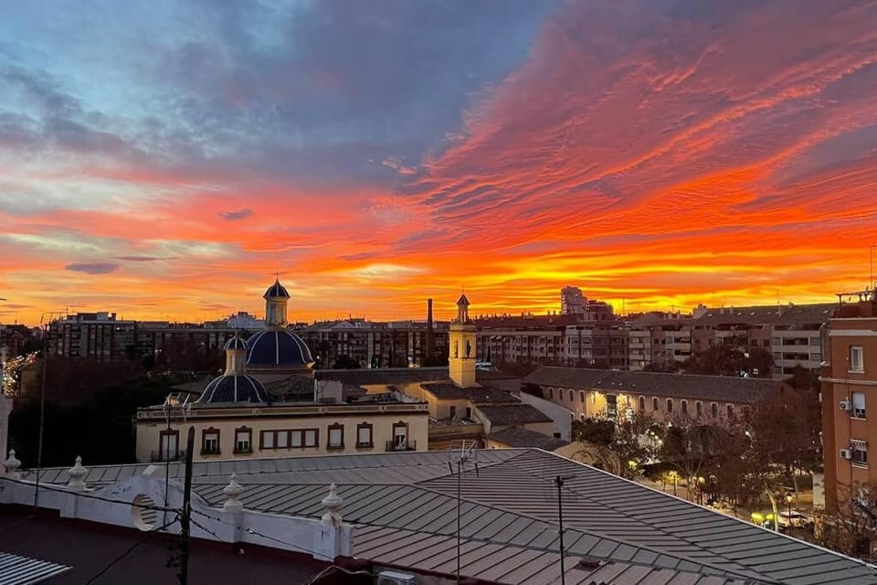 City view, Sunset