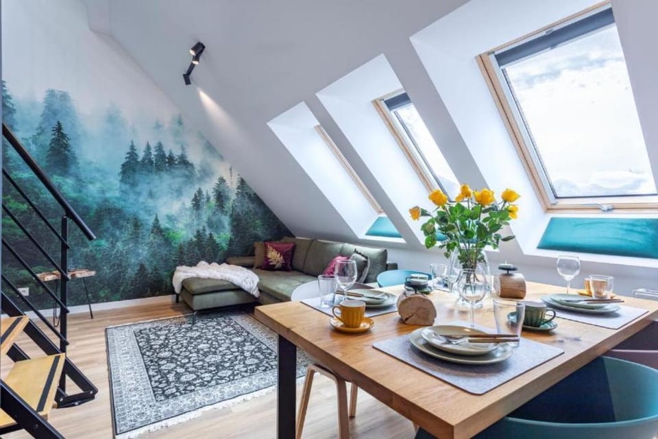 Apartament The View dwupoziomowy Green Resort z Basenem, Sauną, Jacuzzi - 5D Apartments Apartment in Lower Silesian Voivodeship