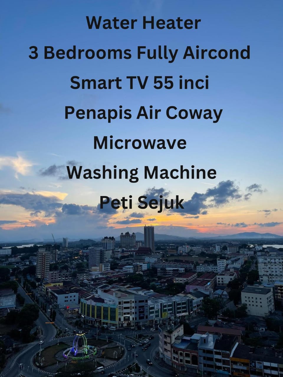 Apartment Ladang Tok Pelam Sunset View,Berdekatan Pantai Batu Burok,KTCC,Hospital,Drawbridge by Homestay Seri Terengganu Apartment in Terengganu, Malaysia