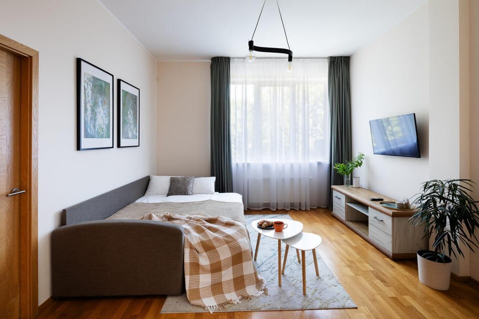 One bedroom Sunny Tallinn Street Apartment With Parking Apartment in Riga