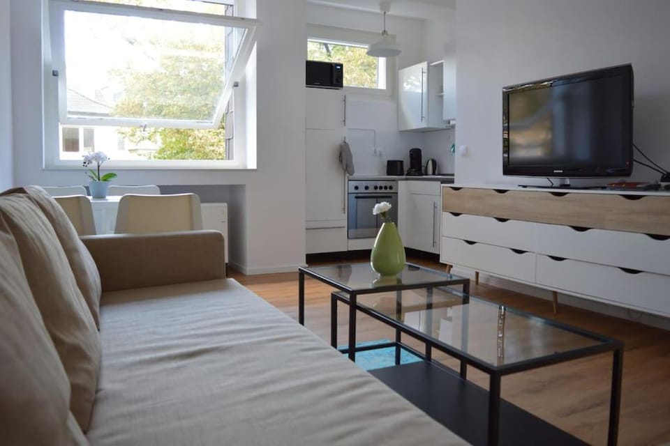 Communal lounge/ TV room, TV and multimedia, Kitchen or kitchenette, Living room, Photo of the whole room, Seating area, Dining area