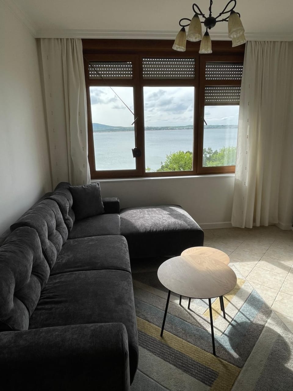 Living room, Seating area, Sea view