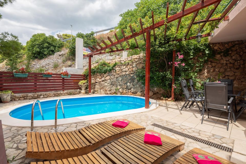 Patio, Natural landscape, Garden, Garden view, Pool view, Swimming pool, sunbed