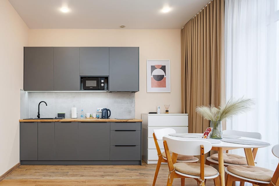 Coffee/tea facilities, Balcony/Terrace, Kitchen or kitchenette, Dining area, pet friendly, stove