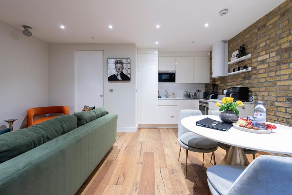 Living room, kitchen