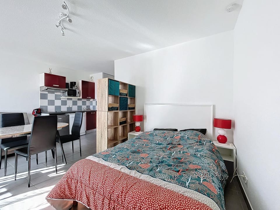 3543-Appartement 4 couchages dans une résidence avec piscine Apartment in Argeles-sur-Mer