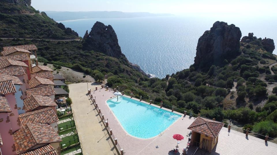 Pool view, Sea view, Swimming pool, Sunset, sunbed