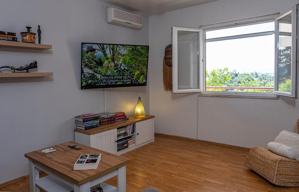 Communal lounge/ TV room, TV and multimedia, Living room, Seating area, air conditioner