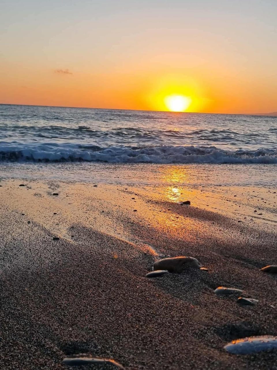 Natural landscape, Beach, Sea view, Sunset