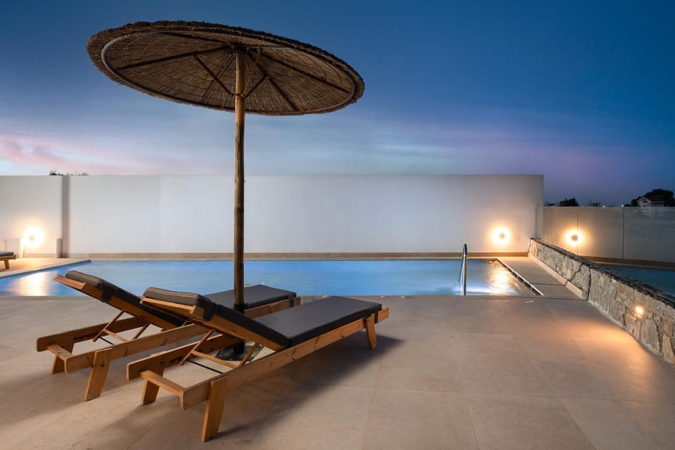Pool view, sunbed