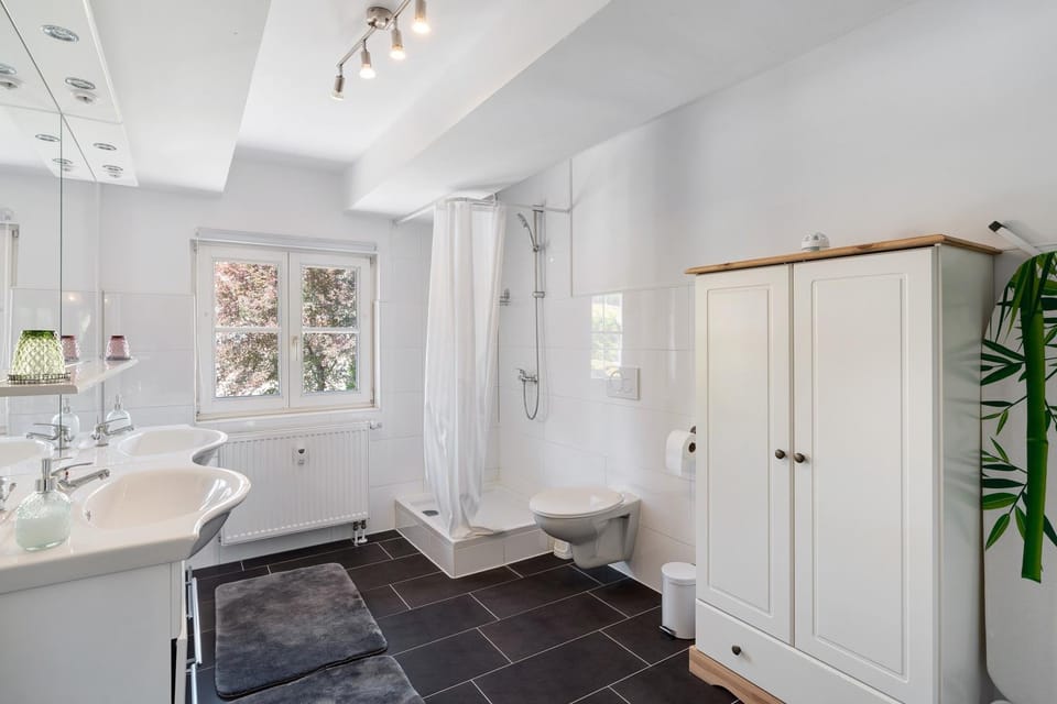 Bathroom, Living room