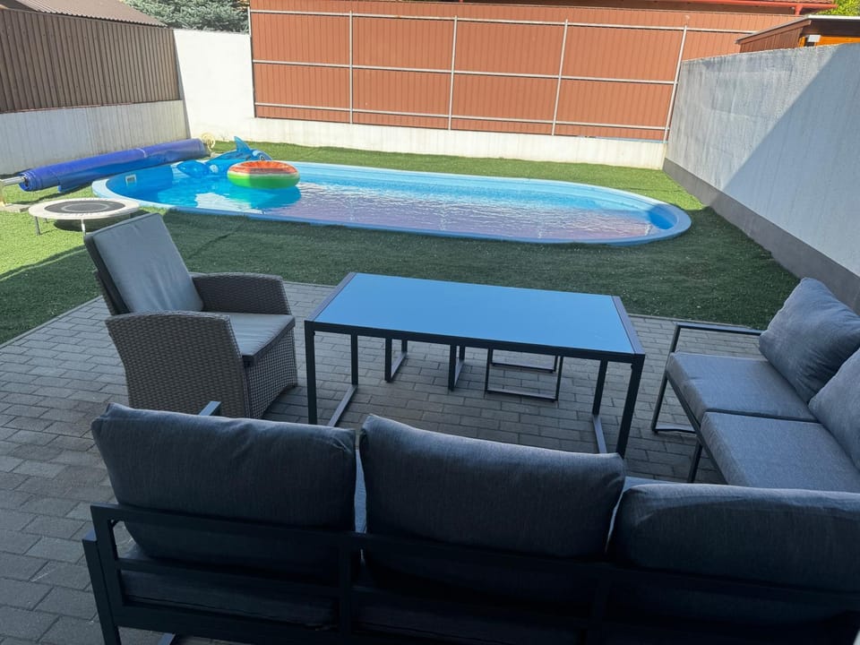 Patio, Pool view
