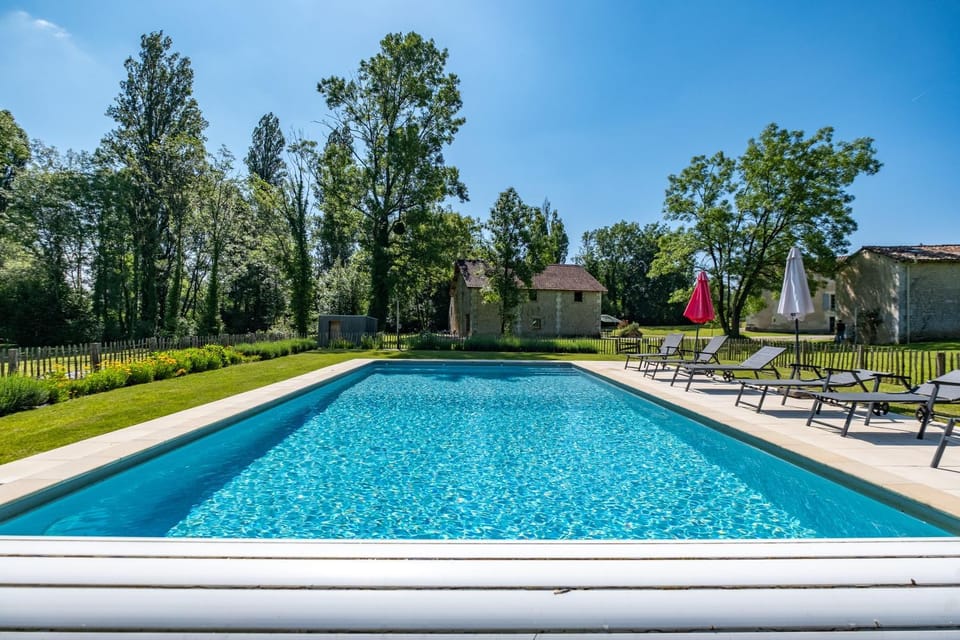 Property building, Living room, Swimming pool