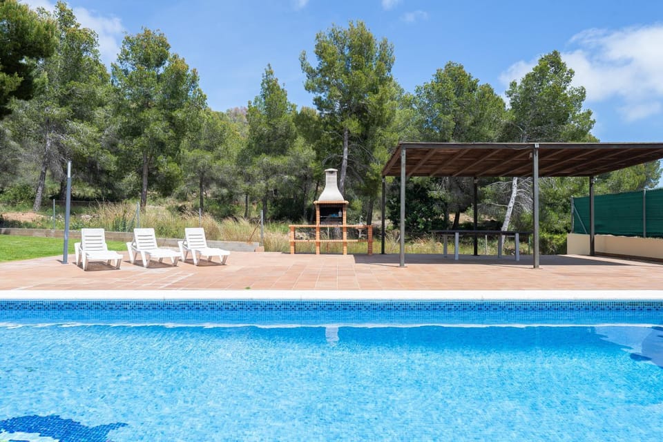Property building, Living room, Swimming pool