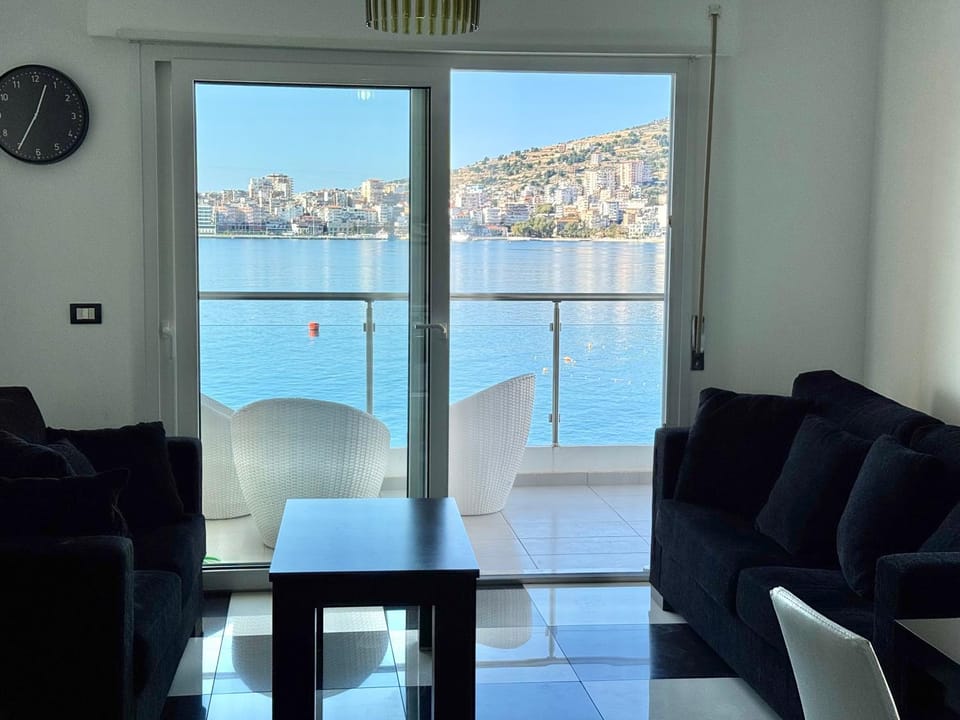 Living room, Seating area, Sea view