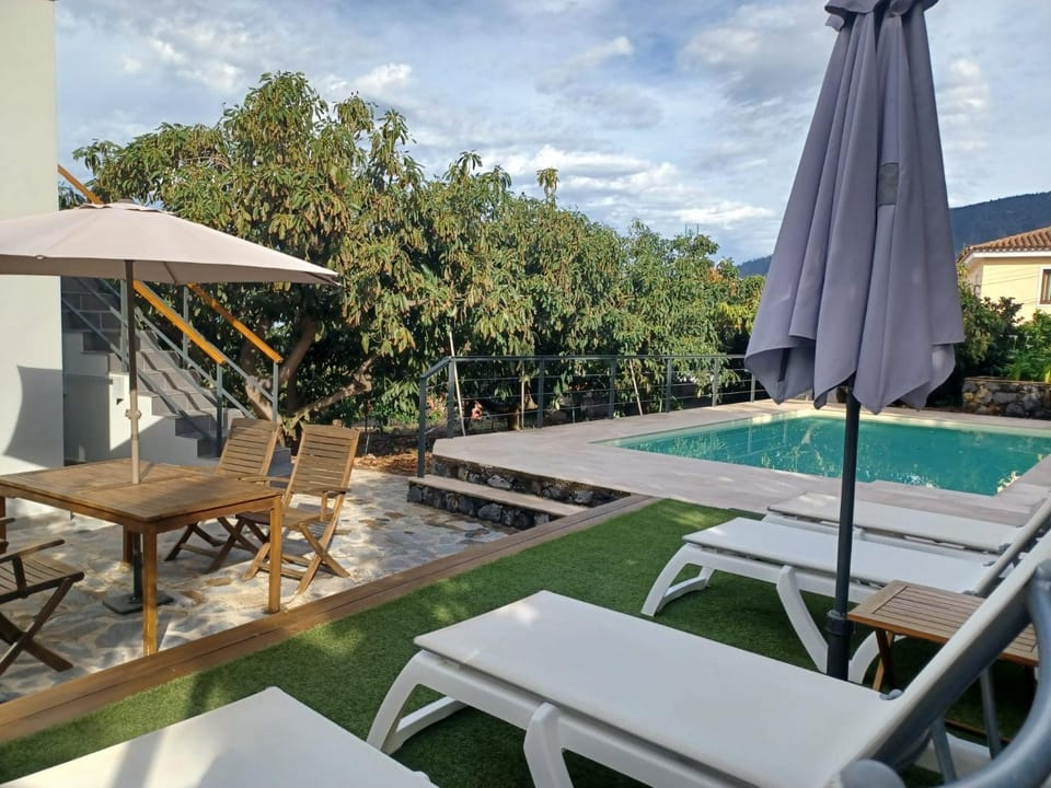 Pool view, sunbed