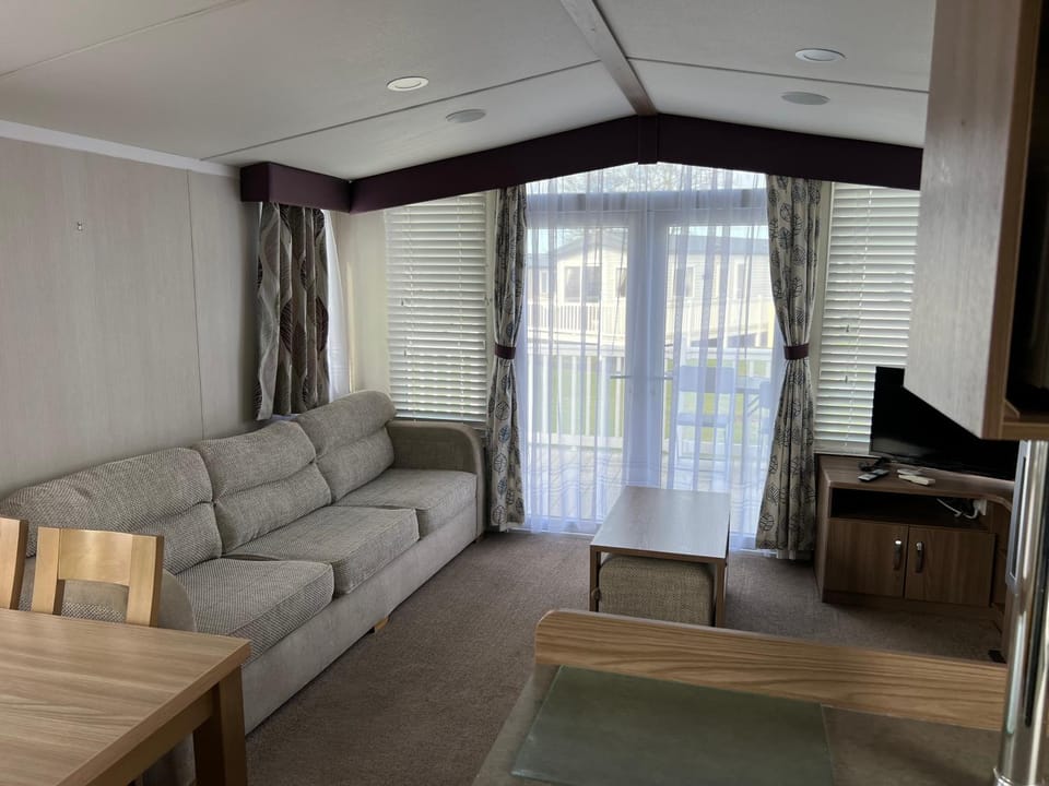 Caravan at Seton Sands, near Edinburgh and Berwick House in Scotland