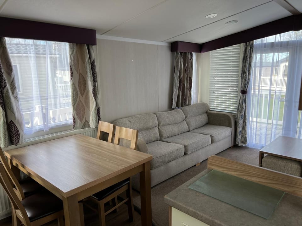 Caravan at Seton Sands, near Edinburgh and Berwick House in Scotland