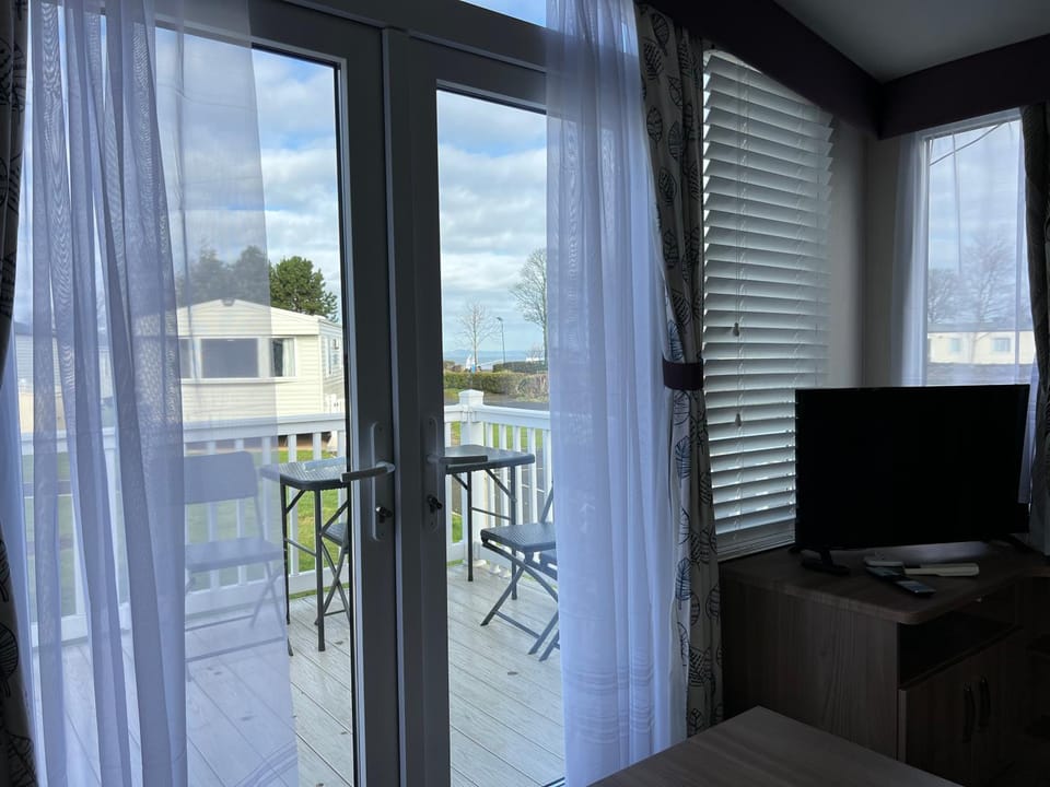 Caravan at Seton Sands, near Edinburgh and Berwick House in Scotland