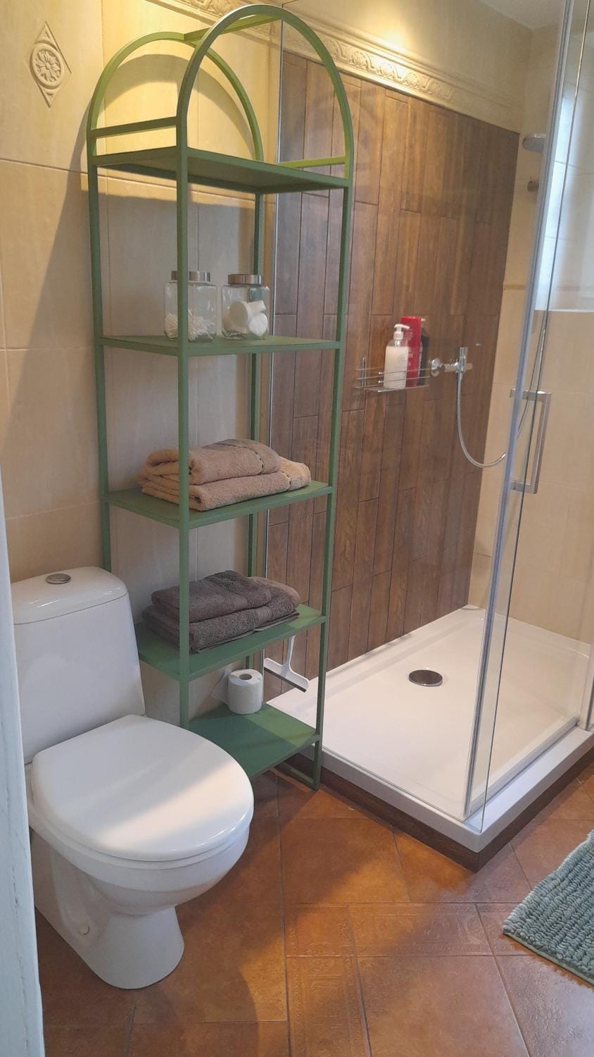 Shower, Toilet, Bathroom, towels