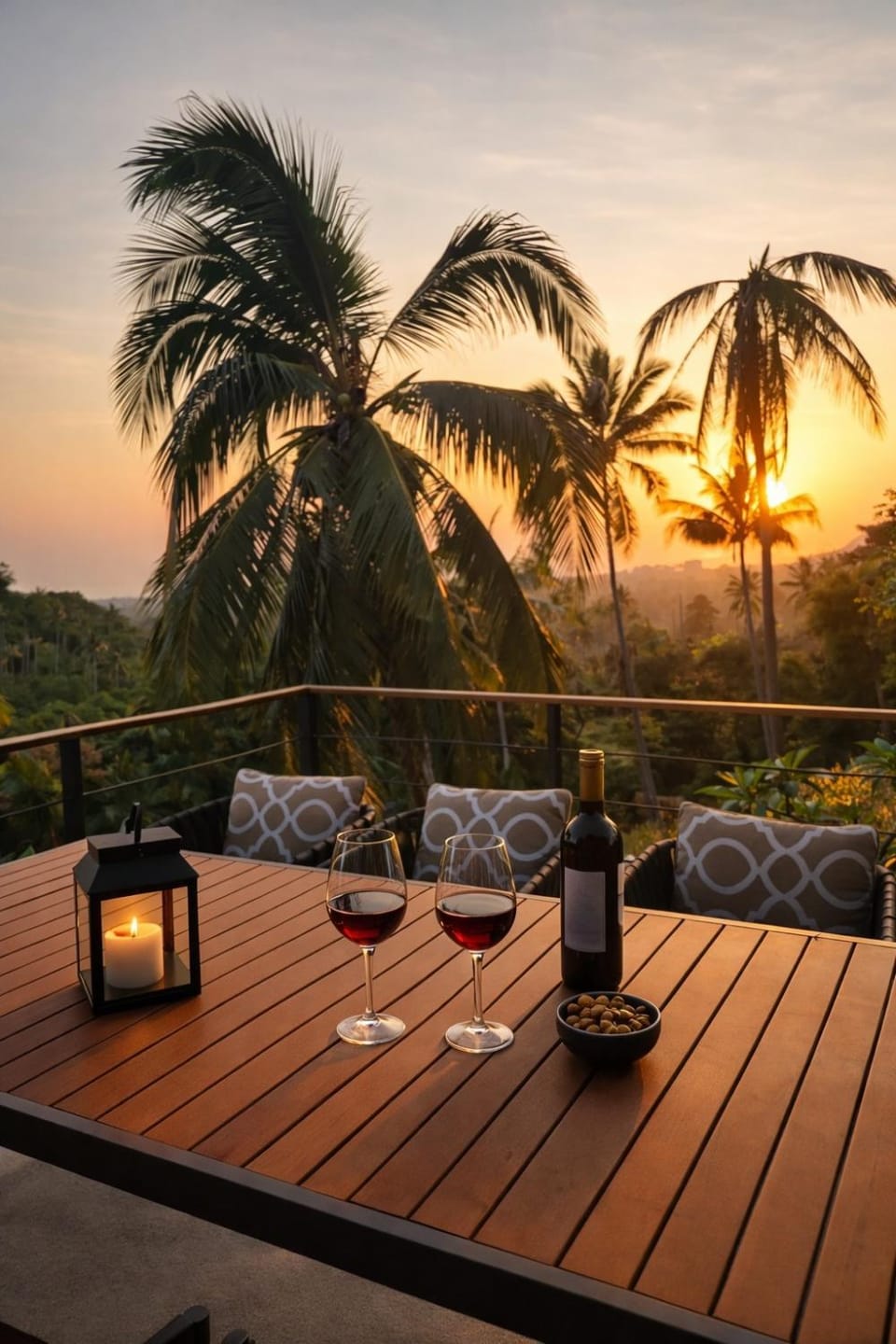 Balcony/Terrace, Dining area, Sunrise