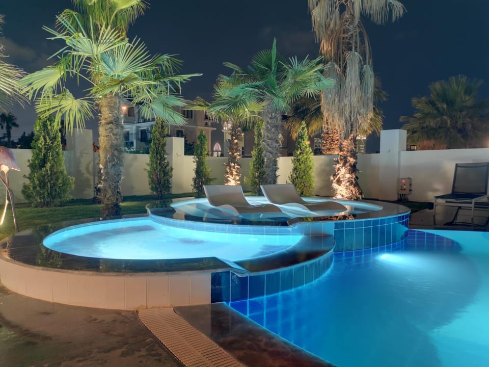 Pool view, sunbed