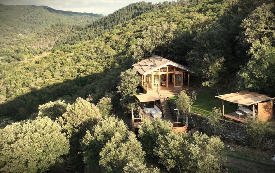 Property building, Bird's eye view, Garden, Hot Tub, Balcony/Terrace, Mountain view
