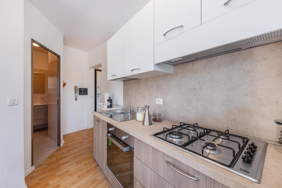 Kitchen or kitchenette, dishwasher