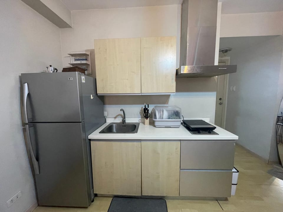 Kitchen or kitchenette, dishwasher, stove