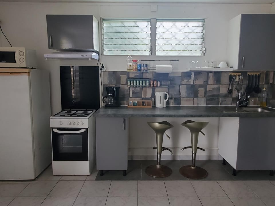 Coffee/tea facilities, Kitchen or kitchenette, oven, stove, toaster