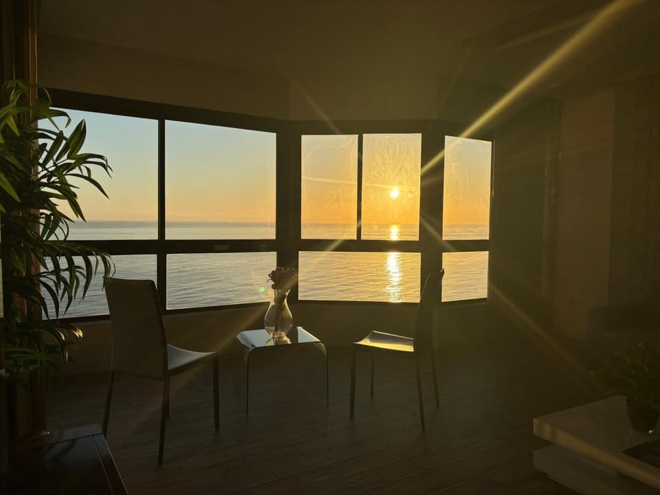 Living room, Seating area, Sea view